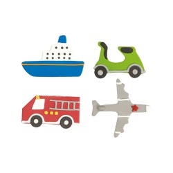 Μέσα μεταφοράς 5-6εκ.- Διακοσμητικά Ζάχαρης-4Τεμ. 