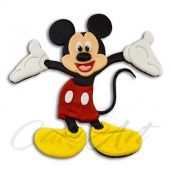 Χαρούμενο Ποντίκι - Πλακέτα ζαχαρόπαστας 16x16cm 