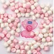 Τραγανές μίνι marshmallows με Ροζ - Λευκή επικάλυψη 86γρ.