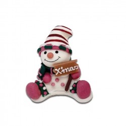Χιονάνθρωπος με σκουφί Βρώσιμα Ζαχαρωτά - 5εκ.