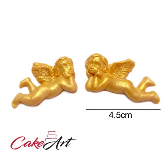 Αγγελακια Βρώσιμα Χρυσά 4,5 εκ ( Σετ 2 τεμ.) x 5