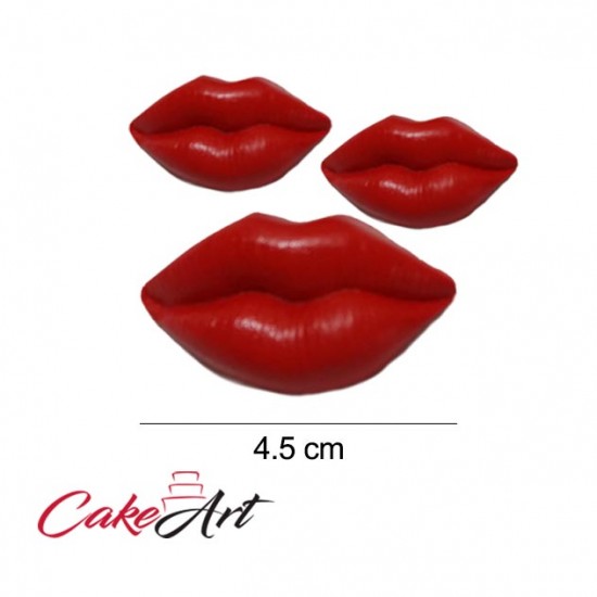 Χείλη Κόκκινα Βρώσιμα Διακοσμητικά 4.5 εκ 10 τεμ.