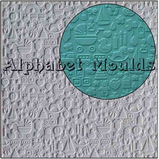 Καλούπι Σιλικόνης με σχέδια Bebe - Νηπίου (Nursery Mat) της Alphabet Moulds