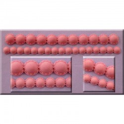 Καλούπι Σιλικόνης Μπορντούρα Πέρλας (Pearl Border 20χιλ. & 12χιλ) της Alphabet Moulds