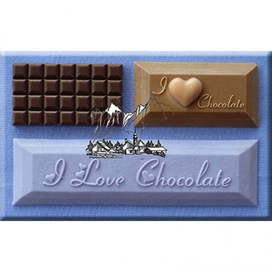Καλούπι Ζαχαρόπαστας I Love Chocolate της Alphabet Moulds (I Love Chocolate)