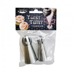 Σετ 2 Κορνέ Twist Twist Μεγάλο πλάτος  - Ευθύ Απλό (16T-17T)