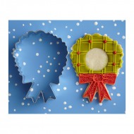 Μεταλλικό Κουπάτ Στεφάνι με κορδέλα 10εκ.