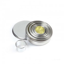 Inox Σετ 9 κουπάτ Στρογγυλά  Λεία