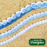 Καλούπι Σιλικόνης της Katy Sue - Μπορντούρα Κυμάτων (Sea Swirl Borders)