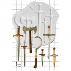 Καλούπι για Ζαχαρόπαστα - Σοκολάτα της FPC - Σπαθιά και Όπλα