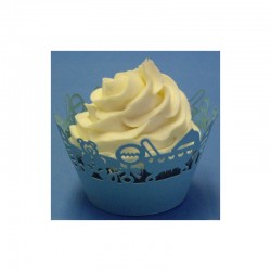 Σιέλ Διακοσμητικές Θήκες για αγορίστικα Cupcakes 12τεμ.