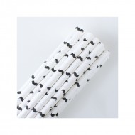 Χάρτινα Καλαμάκια με μοτίβα - Μουστάκι