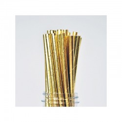 Χάρτινα Καλαμάκια - Χρυσό Μεταλλιζέ