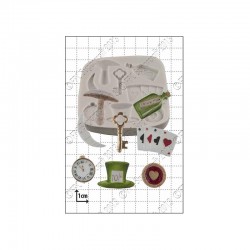 Αλίκη στην χώρα των θαυμάτων - Καλούπι για Ζαχαρόπαστα - Σοκολάτα της FPC