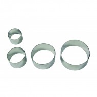 Κουπάτ INOX κύκλοι (Φύλλα Ρόδου) Σετ 4 τεμ.