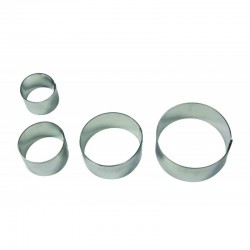 Κουπάτ INOX κύκλοι (Φύλλα Ρόδου) Σετ 4 τεμ.