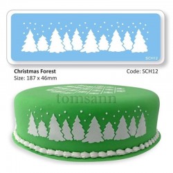 Στένσιλ Χιονισμένο Ελατόδασος της PME