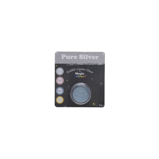 Χρώμα Φινιρίσματος σε σκόνη της Magic Colours - Ασημί 7ml (Pure Silver)