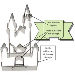 Μεταλλικό Κουπάτ Μπισκότου Κάστρο Παραμυθιού 10Εκ.